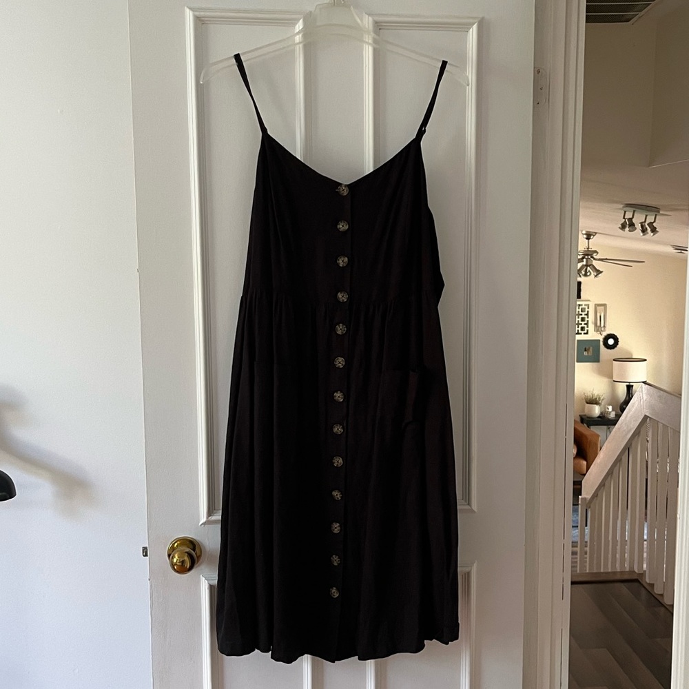 Button down black dress